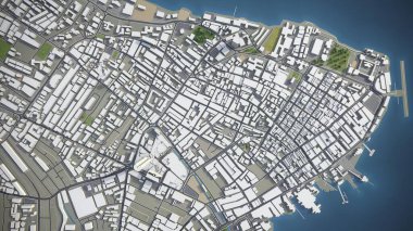 George Town - Seberang Perai - 3D model hava görüntüleme