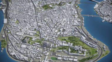 İstanbul - 3B model hava görüntüleme