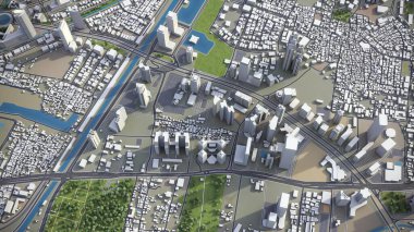 Jakarta - 3B model hava görüntüleme
