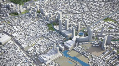 Jakarta - 3B model hava görüntüleme