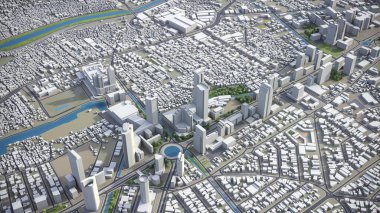 Jakarta - 3B model hava görüntüleme
