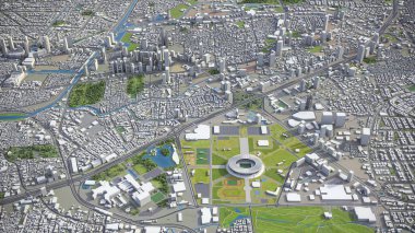 Jakarta - 3B model hava görüntüleme