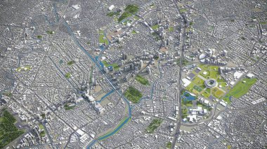 Jakarta - 3B model hava görüntüleme