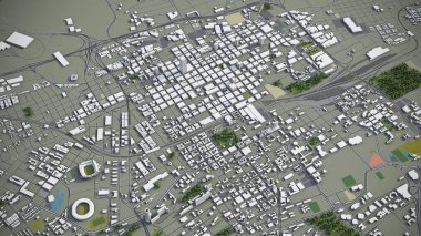 Johannesburg - 3D model hava görüntüleme