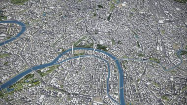 Moskova - 3D model hava görüntüleme