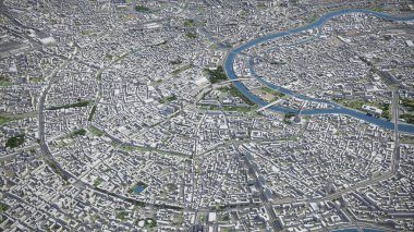 Moskova - 3D model hava görüntüleme