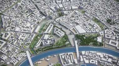 Moskova - 3D model hava görüntüleme
