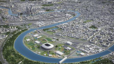 Moskova - 3D model hava görüntüleme