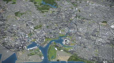 Singapur - 3B model hava görüntüleme