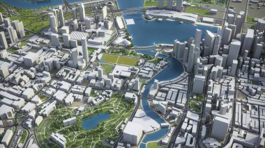 Singapur - 3B model hava görüntüleme