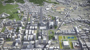 Taipei - 3B model hava görüntüleme