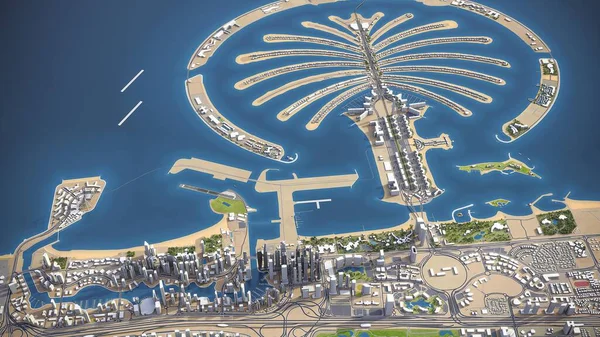 Dubai Marina Modelová Anténa — Stock fotografie