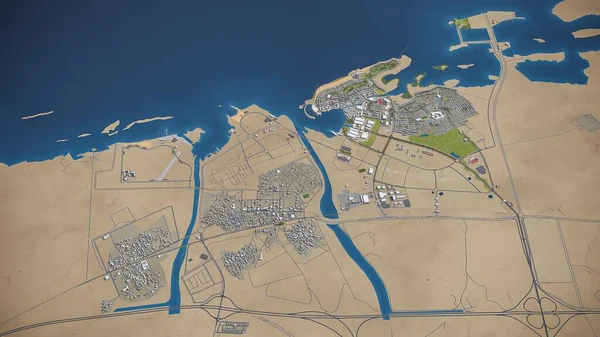 Jeddah Economic City Modelová Anténa — Stock fotografie