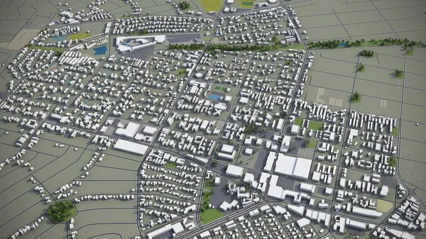 Johannesburg Renderowanie Lotnicze Modelu — Zdjęcie stockowe