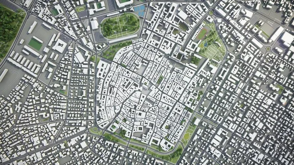 Modena Model Aerial Rendering — Stock Photo, Image