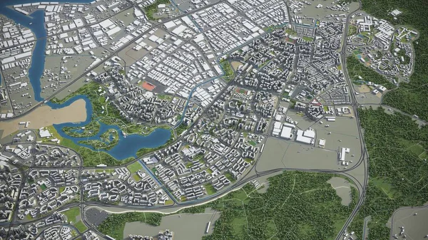 Singapur - 3B model hava görüntüleme