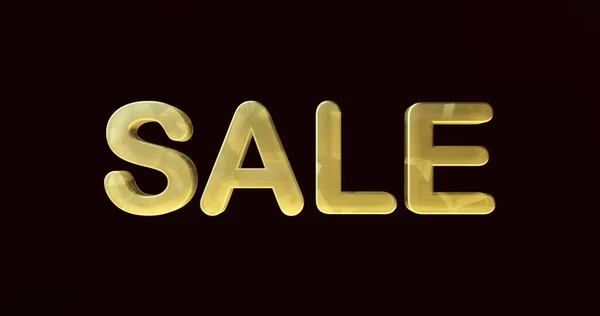 Sale Golden Text Isolated Red Background —  Fotos de Stock