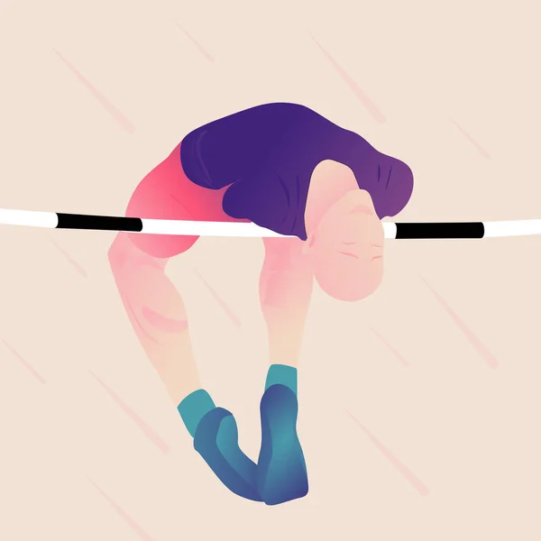 Muž Atlet Protetické Nohy Vektorové Ilustrace — Stockový vektor