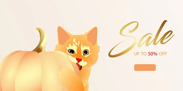 Διεθνής Ημέρα Πώλησης Γάτας Εκπτωτική Κάρτα — Διανυσματικό Αρχείο
