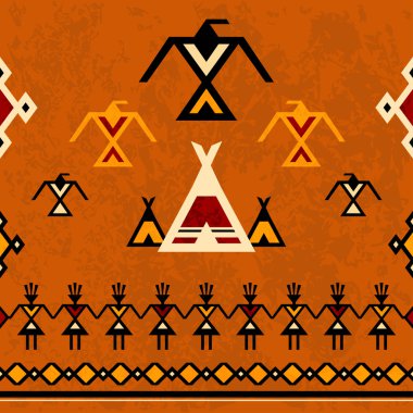 Kızılderili sorunsuz arka plan, Eps10 vektör çizim