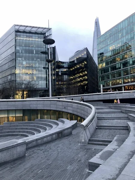 London, United Kingdom - January 26, 2019: The Scoop at More, Queens Walk, River Thames — стоковое фото