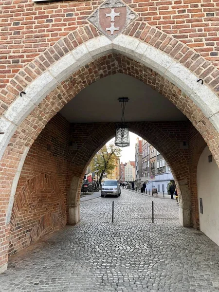 Gdańsk, Polska - 16 października 2018: Brama Chlebnicka — Zdjęcie stockowe