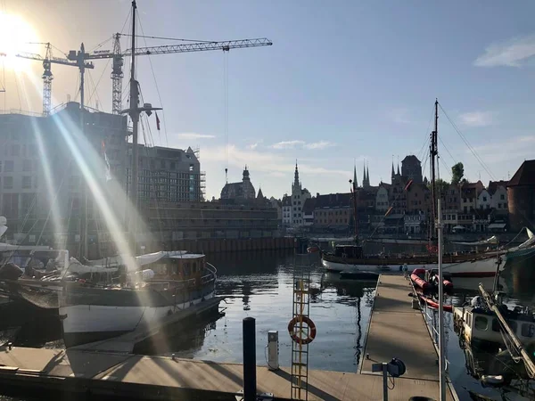 Gdansk, Polonya - 16 Ekim 2018: Gdansk Marina