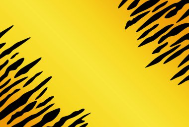 Sarı ve siyah kaplan desenli kartpostal şablonu. Çapraz çizilmiş kaplan çizgileri olan bir kartpostal şablonu. Karakterleri eklemeyi kolaylaştıracak bir boşluk var. 