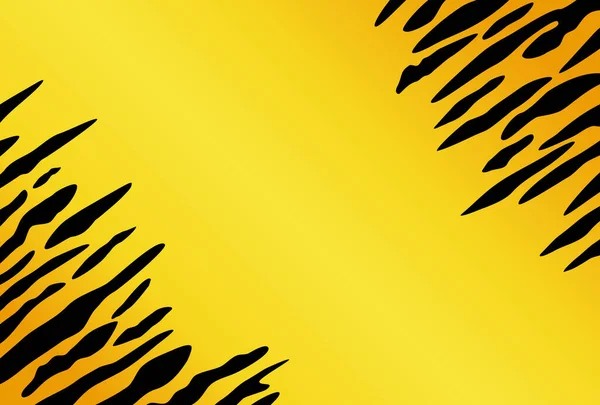 Sárga Fekete Tigris Minta Képeslap Sablon Képeslap Minta Átlósan Rajzolt — Stock Fotó