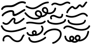 Bu, çeşitli şekillerde basit çizgiler için bir dizi materyal. Dalgalı ya da s şeklinde çizgiler..