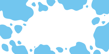 Açık Mavi İnek desenli çerçeve. Bu basit metin ekleme için kopyalama alanı olan bir çerçeve çizimi.