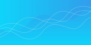 Mavi Gradyan Dalga Kalıbı Arkaplanı. Bu, su ve havanın akışını anımsatan bir arkaplan çizimi..