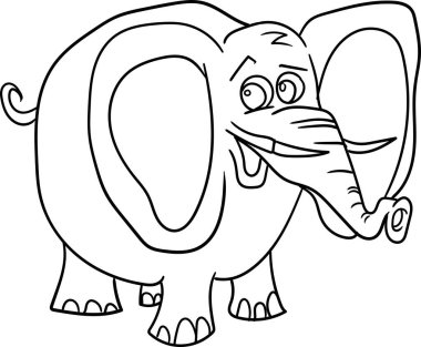 Çocuk için Renklendirme Kitabı - Hayvan Serisi Fili