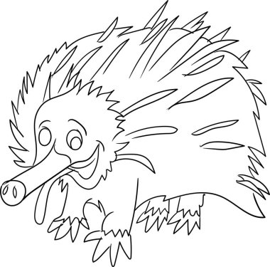 Çocuk için Boyama Kitabı - Hayvan Serisi Kirpi