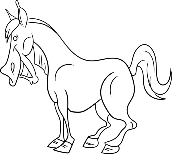 Coloring page - Cavalo no prado