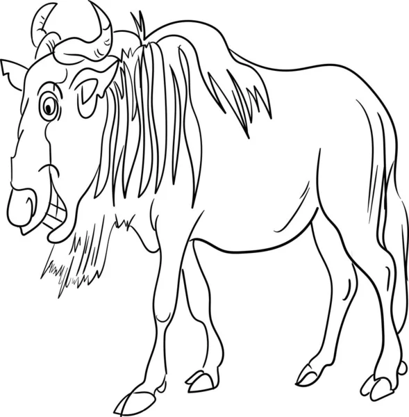 Coloring Book for Kid - Animal Series Wildebeest