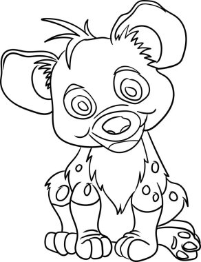 Çocuk için Renklendirme Kitabı - Hayvan Serisi Sırtlan