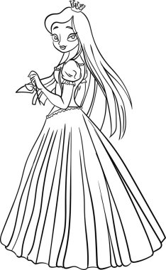 Çocuk için Boyama Kitabı - Peri Masalı Prensesi