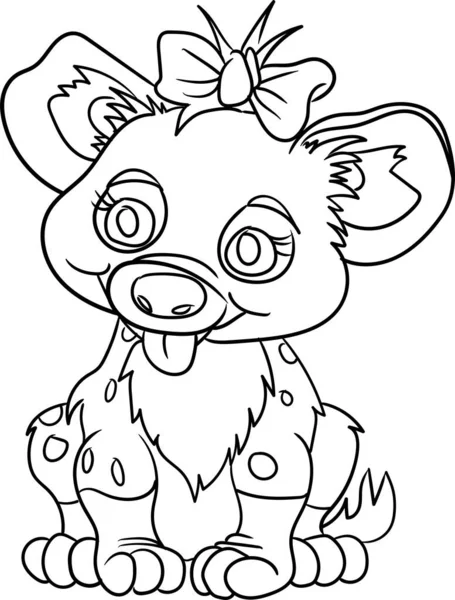 Coloring Book for Kid - Animal Series Hyena