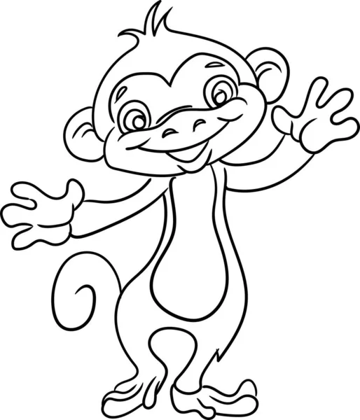 Coloring Book for Kid - Animal Series Monkey