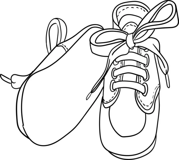 Çocuk için Boyama Kitabı - Ayakkabı Sneakers