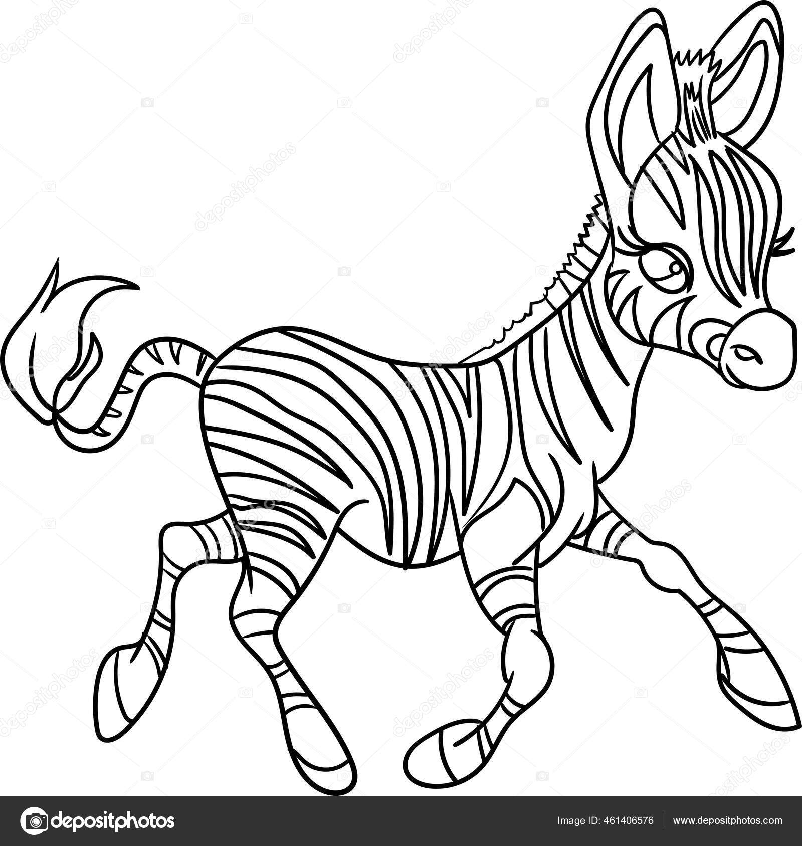 Download Coloring Book Kid Animal Series Zebra Stock Photo Image By C Positfid 461406576