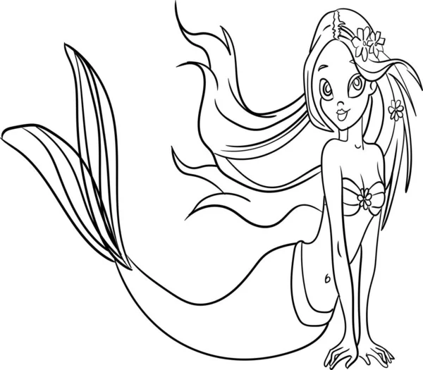 Coloring Book Kids Fairytales Series Little Mermaid — Stock Photo, Image