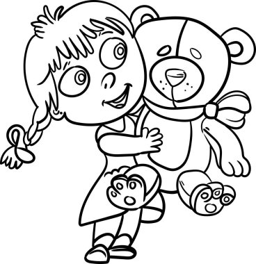 Çocuklar oyuncak oynar. Çocuklar için boyama kitabı.