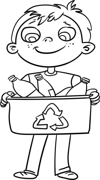 Çocuklar dünyayı kurtarmaya katılıyor. Çocuklar için boyama kitabı. Ağaç dikmek, ağacı sulamak, geri dönüşüm için plastik çöp toplamak.