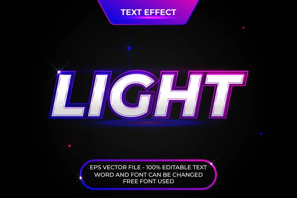 Text Effect Editable Word Font Light Bulb — Stock Vector