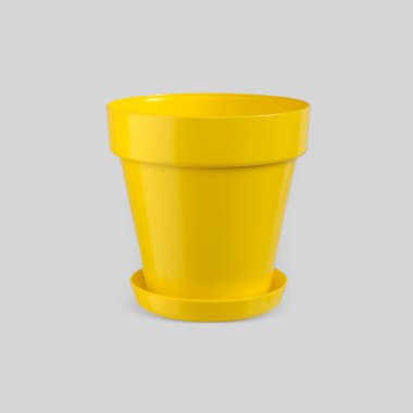 Sarı boş saksı