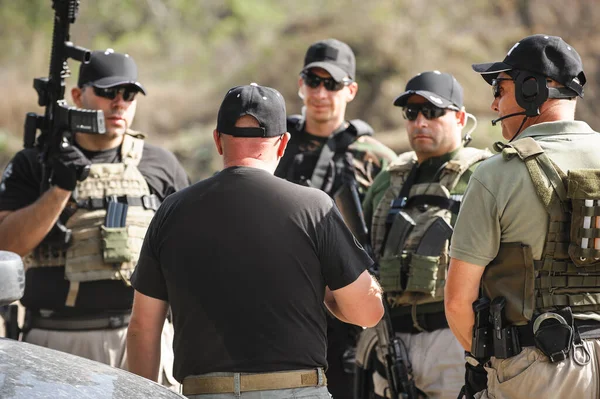 Special Terrorist Unit Commander Delegates Task Training Terrorist Unit — Stock Photo, Image