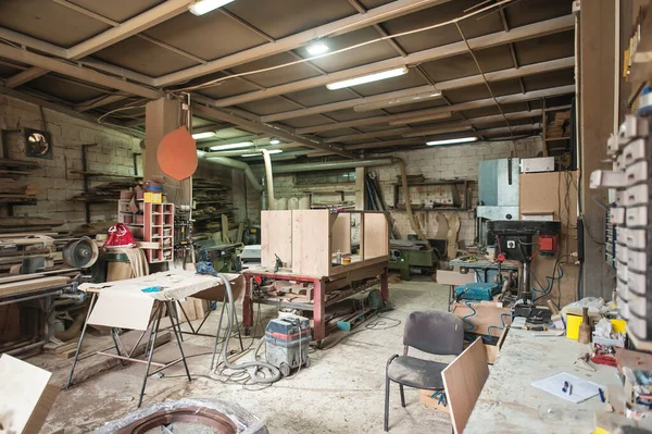 Taller Maestro Para Procesamiento Acabado Piezas Madera Industria Del Mueble — Foto de Stock