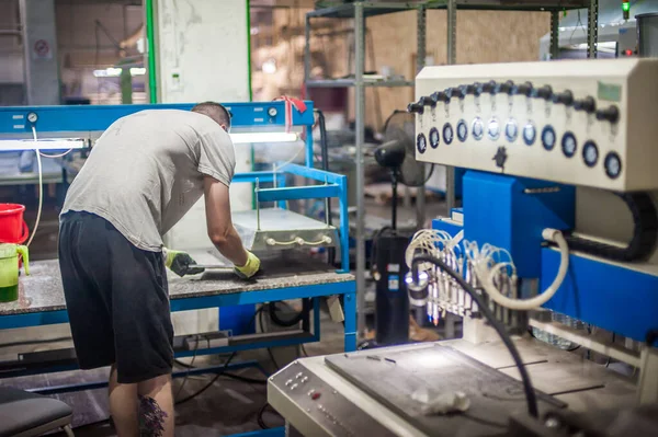 Trabajo Profesional Del Maquinista Del Técnico Del Trabajador Lugar Trabajo —  Fotos de Stock